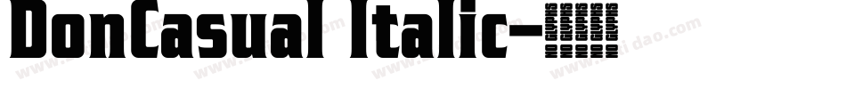 DonCasual Italic字体转换